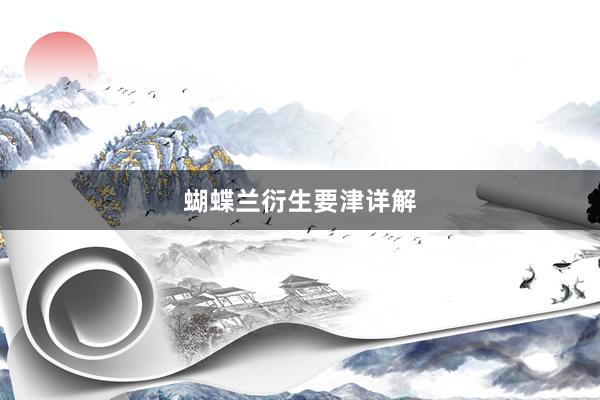 蝴蝶兰衍生要津详解